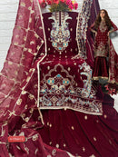 Fepic Rosemeen C 17041 C Velvet Designer Embroidered Worked Pakistani Suit