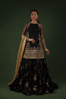 Designer Party Wear Look Top-plazzo And Dupatta With Heavy Embroidery Work Pakistani Suit