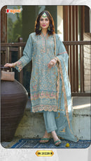 Fepic Rosemeen IR 21228 B Organza Embroidered Worked Pakistani Suits
