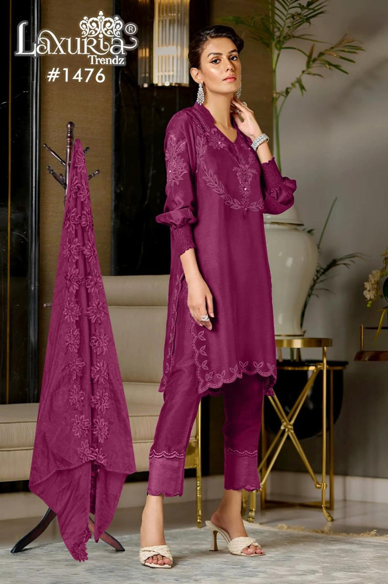 Laxuria 1476 Soft Viscolic Gorgeous Heavy Embroidery Pakistani Pret Kurti