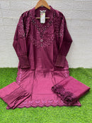 Laxuria 1476 Soft Viscolic Gorgeous Heavy Embroidery Pakistani Pret Kurti