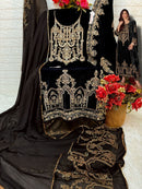 Fepic Rosemeen V 17037 C Velvet Embroidered Worked Pakistani Suits