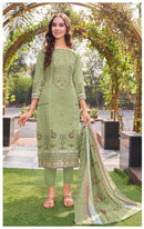 Al Zohaib Az 1108 Pure Cotton Print With Embrodairy Self Work Pakistani Suit