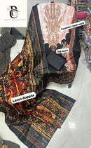 Pakistani Cotton 998 Soft Lawn Embroidered Work Casual Wear Pakistani Suit