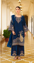 Shree Fabs K 5298 A 9000 Velvet Heavy Embroidery Worked Pakistani Suits