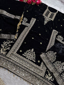 Ziaaz Designs code 660 Velvet Semi stitched outfit with beautiful embroidery worked pakistani suits