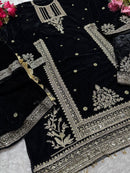Ziaaz Designs code 660 Velvet Semi stitched outfit with beautiful embroidery worked pakistani suits