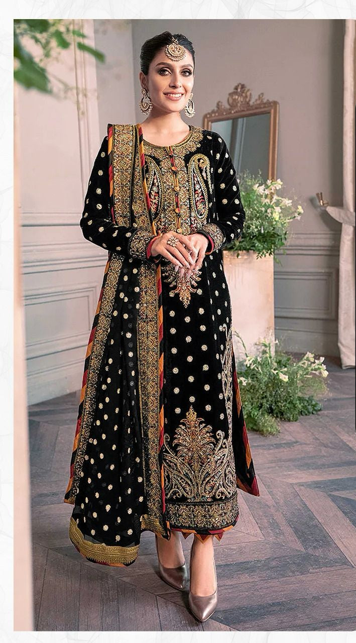 Fepic Rosemeen V 17033 Velvet Embroidered Worked Pakistni Suits