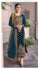 Fepic Rosemeen V 17033 C Velvet Embroidered Worked Pakistni Suits