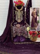 Fepic Rosemeen V 17033 B Velvet Embroidered Worked Pakistni Suits