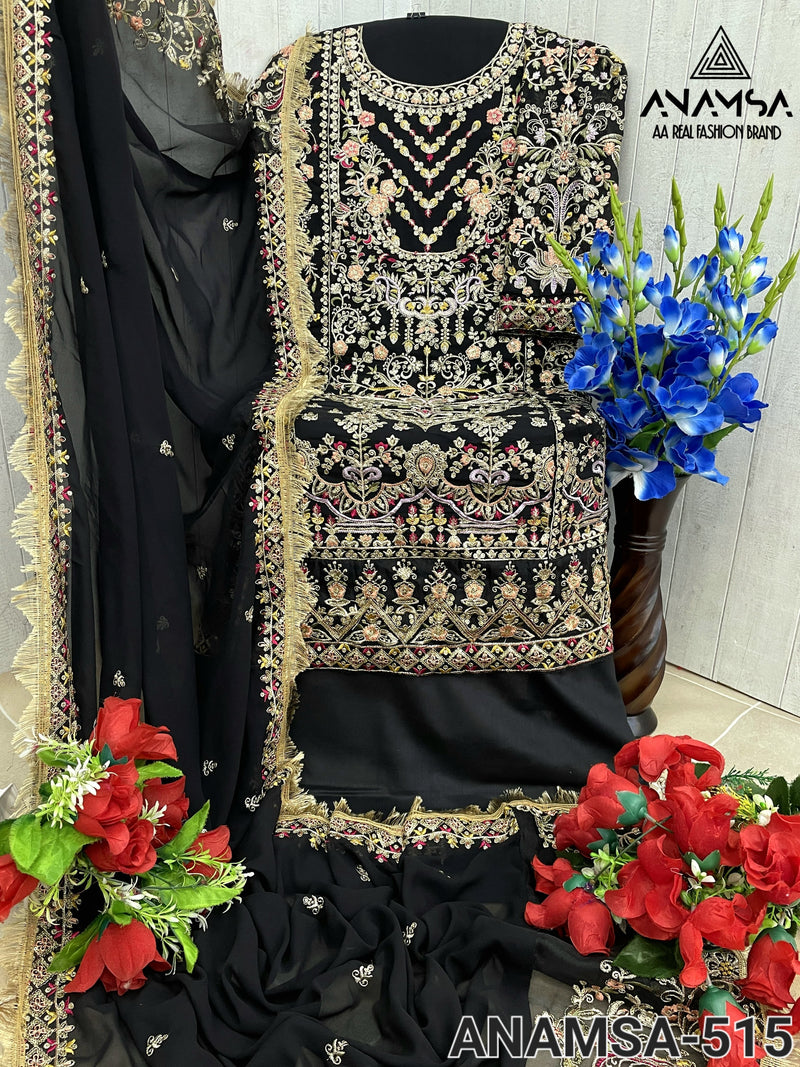Anamsa 515 Fox Georgette With Heavy Embroidered With Sequence Worked Pakistani Suits