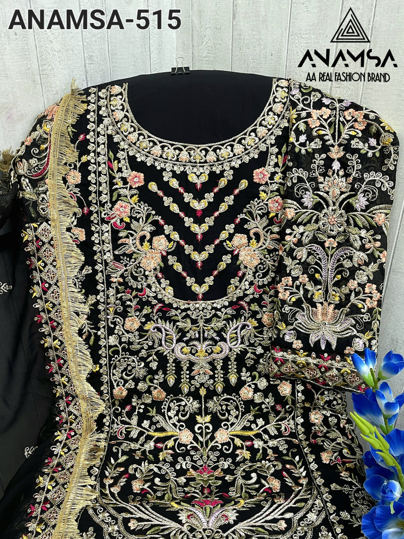 Anamsa 515 Fox Georgette With Heavy Embroidered With Sequence Worked Pakistani Suits