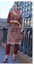 Fepic Rosemeen C 1894 Organza Embroidered Worked Pakistani Suits