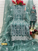 Fepic Rosemeen C 1894 B Organza Embroidered Worked Pakistani Suits