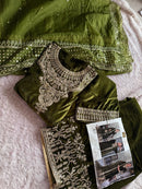 Ziaaz Designs Code 673 Pure 9000 Velvet Semi Stitched Outfit With Beautiful Embroidery Pakistani Suits