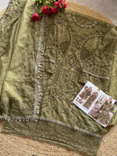 Ziaaz Designs 736 E Organza Handwork Moti Work Semi Stitched Outfit With Moti Lace Pakistani Suits