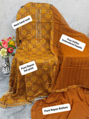 Pakistani Cotton 991 Heavy Pure Reyon Hand Work Gota Emb Neack Work Shirt