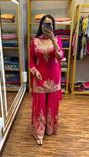 Srk Code 5215 Designer In Pure Chinon With Heavy Embroidery Coding Dori-sequence Worked Pakistani Suits