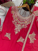 Srk Code 5215 Designer In Pure Chinon With Heavy Embroidery Coding Dori-sequence Worked Pakistani Suits