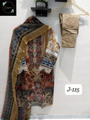 Sapphire Jazmin Vol 115 A Lawn Cotton With Patch Work Readymade Pakistani Pret