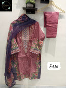 Sapphire Jazmin Vol 115 C Lawn Cotton With Patch Work Readymade Pakistani Pret