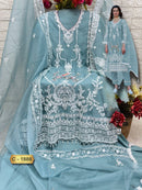 Fepic Rosemeen C 1888 Organza Embroidered Hand Work Pakistani Suits