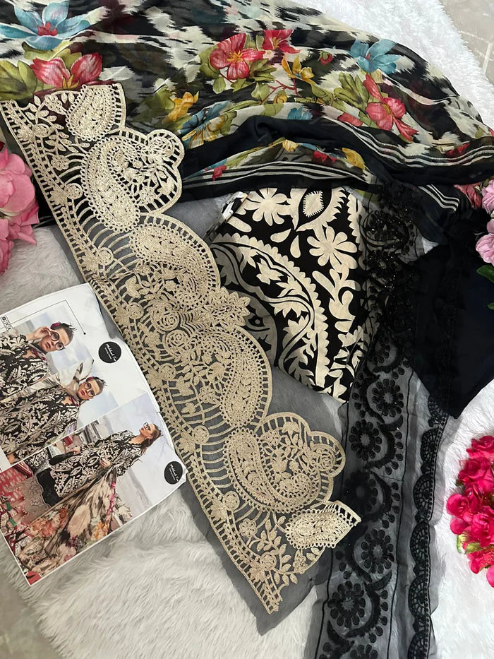 Maria B 1426 A Cotton Printed Emboridery Worked Viral Pakistani Suits
