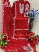 Anamsa 618 Fox Georgette With Heavy Embroidered With Sequence Moti Worked Pakistani Suits