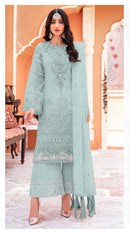 Fepic Rosemeen C 1886 C Organza Embroidered With Heavy Khatli Worked Pakistani Suits