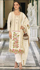 Zarqash Z 215 A Fox Georgette Embroidered Worked Readymade Pakistani Suits
