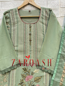 Zarqash Z 215 C Fox Georgette Embroidered Worked Readymade Pakistani Suits