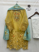 Vs Fashion 12010 Faux Georgette With Heavy Embroidery Worked Readymade Pakistani Suits