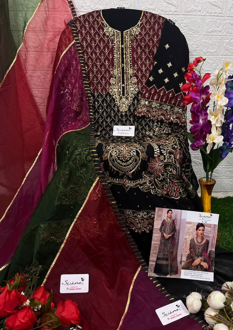 Serine S 92 Fox Georgette Embroidered With Stone Worked Pakistani Suits