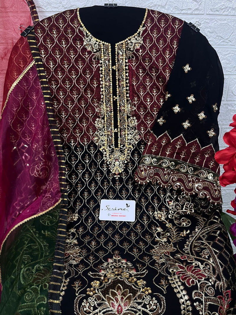 Serine S 92 Fox Georgette Embroidered With Stone Worked Pakistani Suits