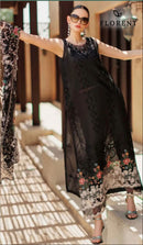 Florent 1011 Noor By Saadiaa Pure Cotton With Chikankari Embroidery Worked Pakistani Suits