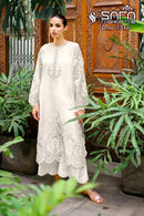 Safa 1311 Designer Embroidered Tunic With Sleeves Paired With Designer Cigarette Pants Readymade Pakistani Pret