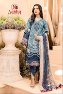 Aasha Designer 1062 B Pure Cotton Print With Heavy Embroidery Worked Pakistani Suits