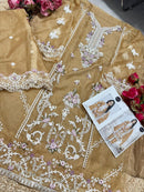 Mehboob Tex 1479 B Organza Embroidery Hand Work Desgin With Jarkan Pakistani Suits