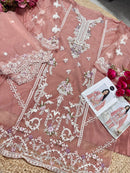 Mehboob Tex 1479 C Organza Embroidery Hand Work Desgin With Jarkan Pakistani Suits