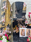 Hazzel Firudose 0109 Pure Cotton Print With Exclusive Embroidery Patches Pakistani Suits