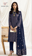 Hoor Tex H 259 B Fox Georgette Emboridery Worked Pakistani Suits
