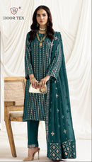Hoor Tex H 259 D Fox Georgette Emboridery Worked Pakistani Suits