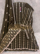 Hoor Tex H 259 C Fox Georgette Emboridery Worked Pakistani Suits