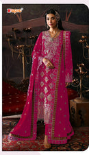 Fepic Rosemeen C 1875 B Chinon Heavy Embroidered With Handwork Pakistani Suits