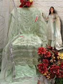 Fepic Rosemeen C 1565 Organza Embroidered With Heavy Handwork Pakistani Suits