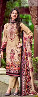Sobia Nazir Sn 1036 Cotton Print With Patchwork In Sleeves And Daman Worked Pakistani Suits