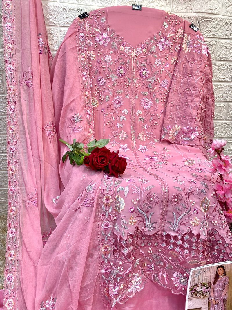Elaf G 169 Faux Gorgette Embroidered Worked Pakistani Suits