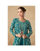 Aashirwad Creation Purple Real Georgette Worked Suits