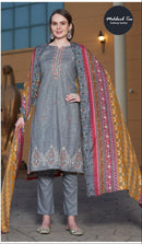 Mehboob Tex 1488 Pure Cotton Print With Embrodairy Self Work Pakistani Suits