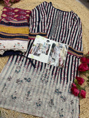 Mehboob Tex 1490 Pure Cotton Print With Embrodairy Self Work Pakistani Suits